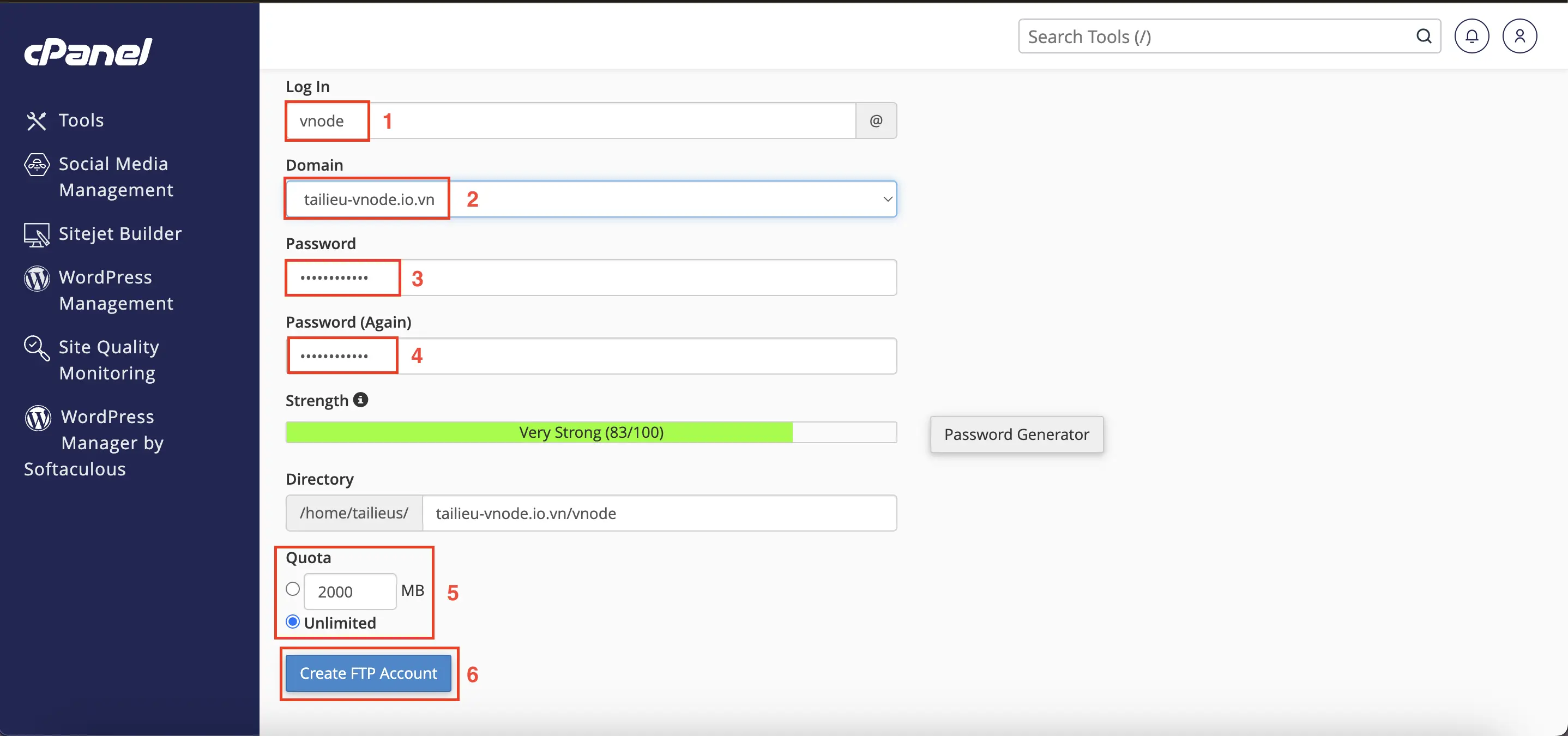 Hướng Dẫn Tạo Tài Khoản FTP Và Upload/Download File trên cPanel