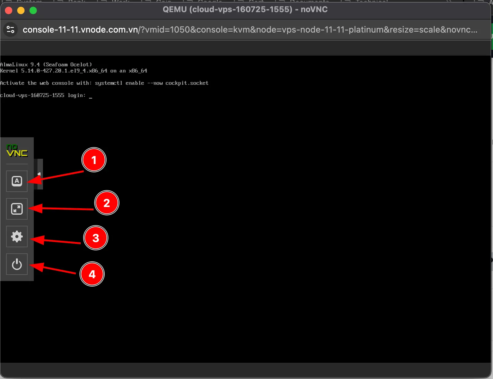 Huong Dan Console Vao Vps Vnode 02