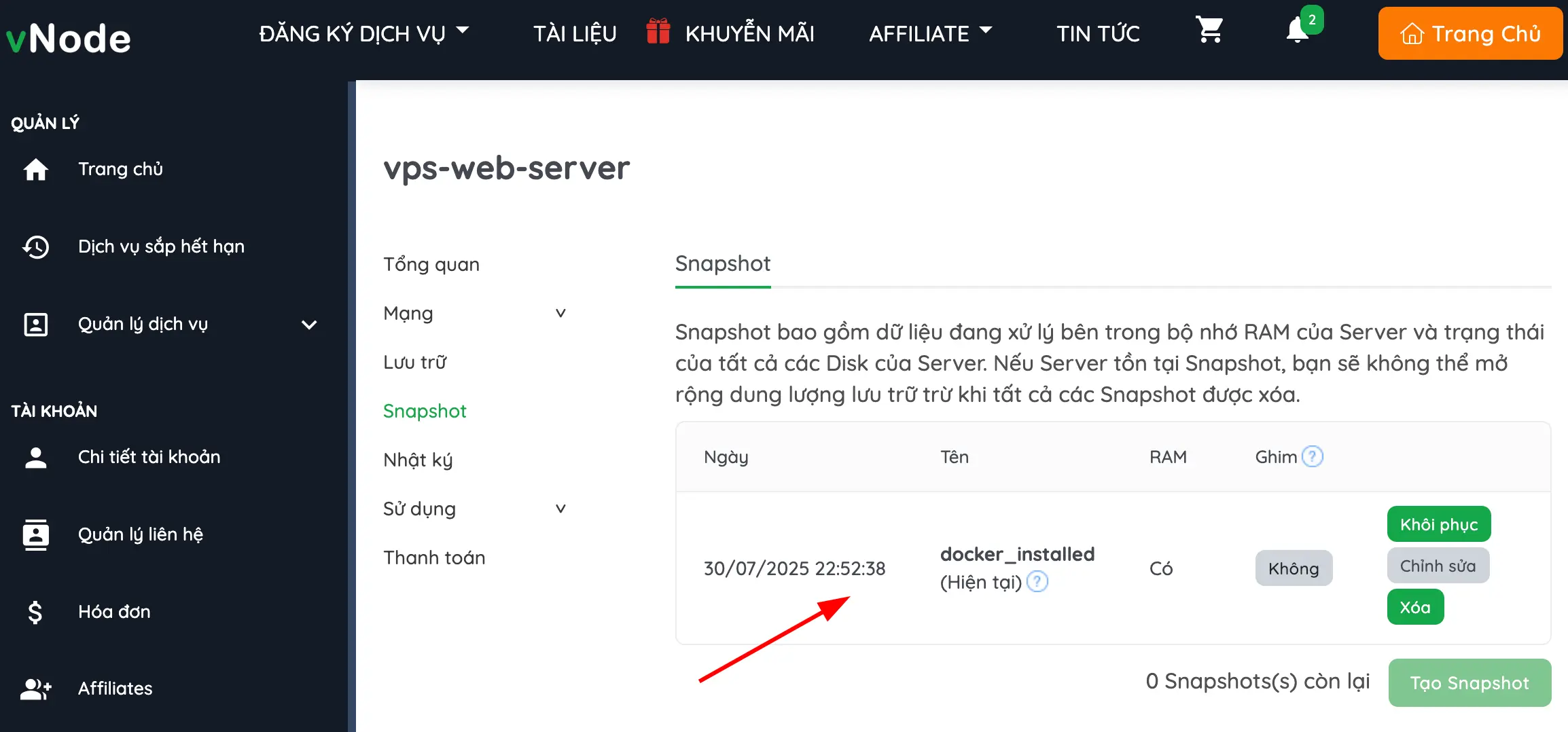 Huong Dan Tao Snapshot Vps Vnode 03
