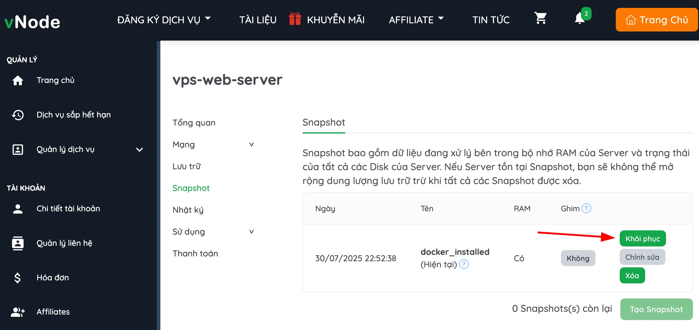 Huong Dan Tao Snapshot Vps Vnode 04