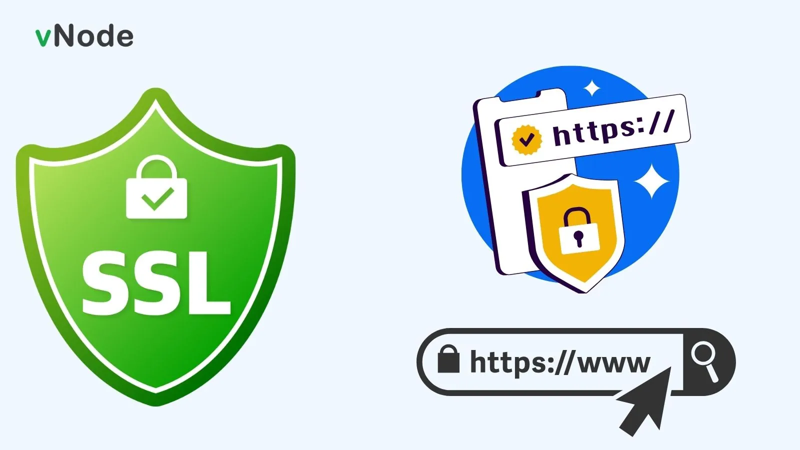 Hình tổng hợp thể hiện website an toàn với ổ khóa, tốc độ nhanh, và người dùng hài lòng.
