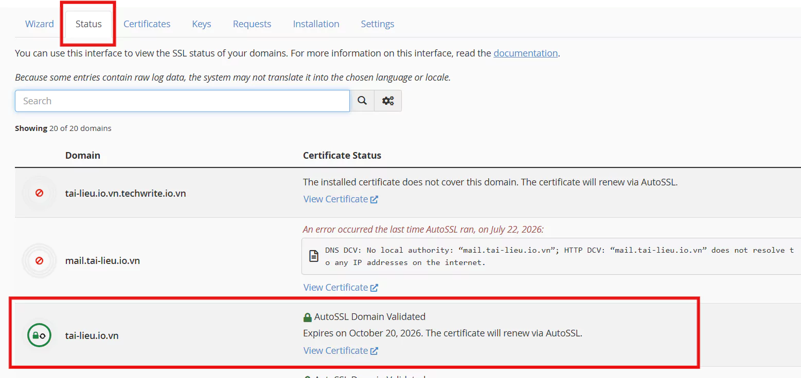 Cài SSL Miễn Phí Cho Website trên cPanel