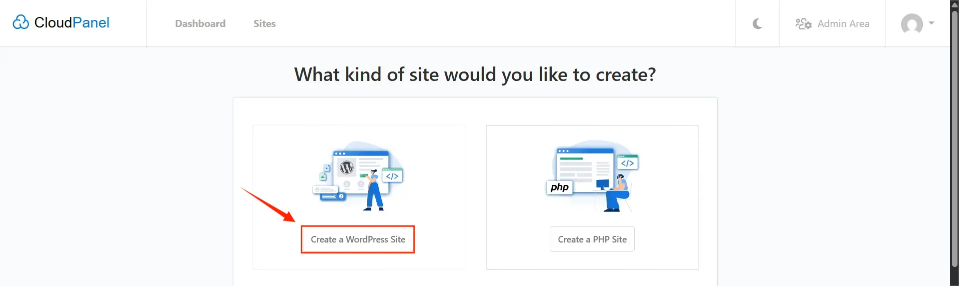 2.wordpress Cloudpanel