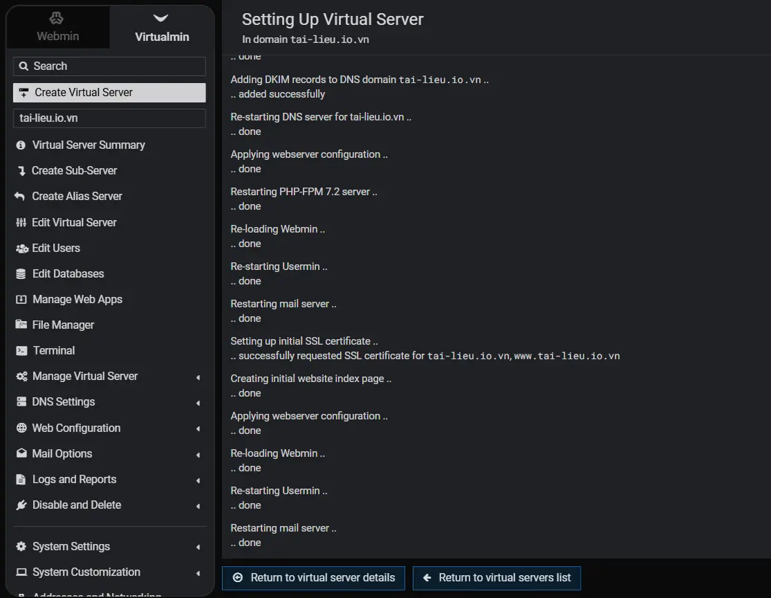 3.create Virtual Server
