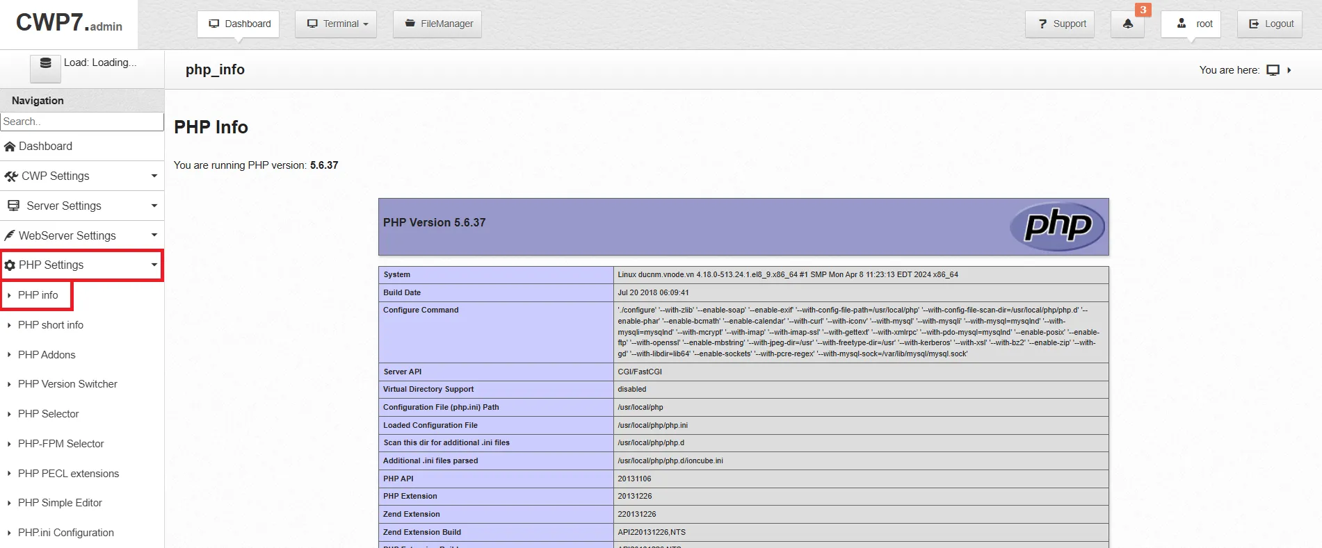 1.change Php Version