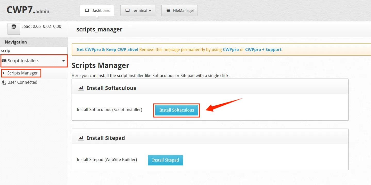 1.install Softaculous
