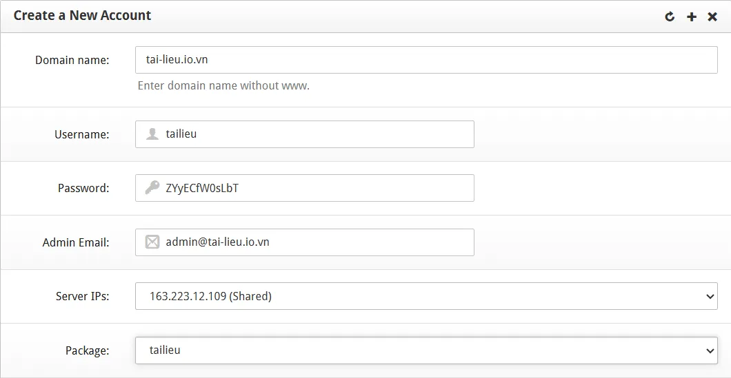 2.create User Account