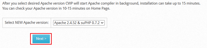 4.change Apache Version