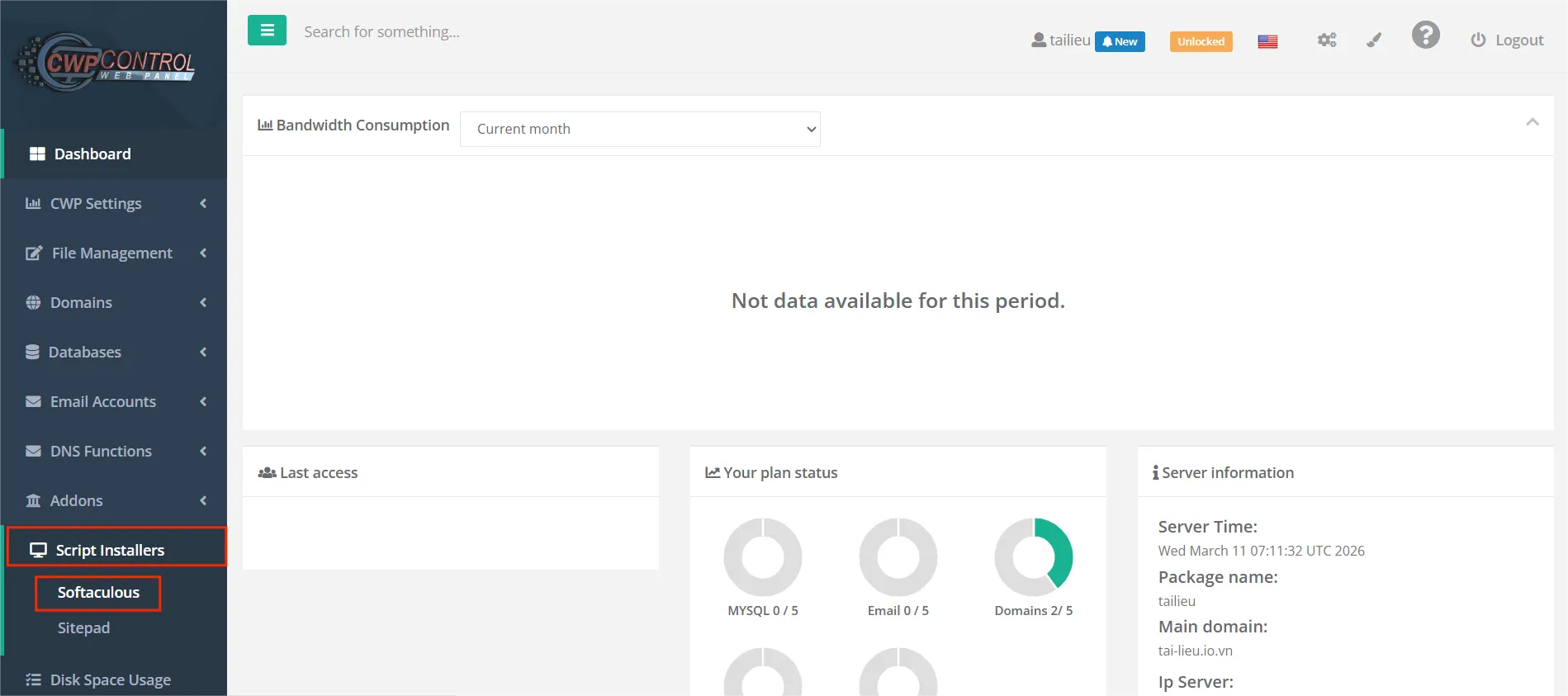 4.install Softaculous