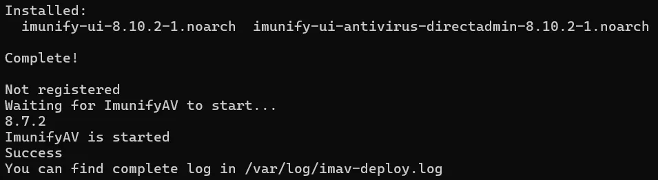 2.install Imunify Av