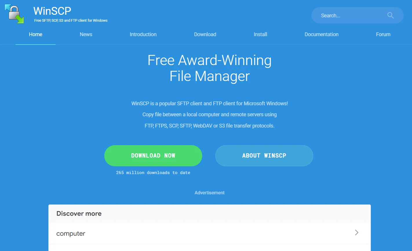1.winscp Cpanel