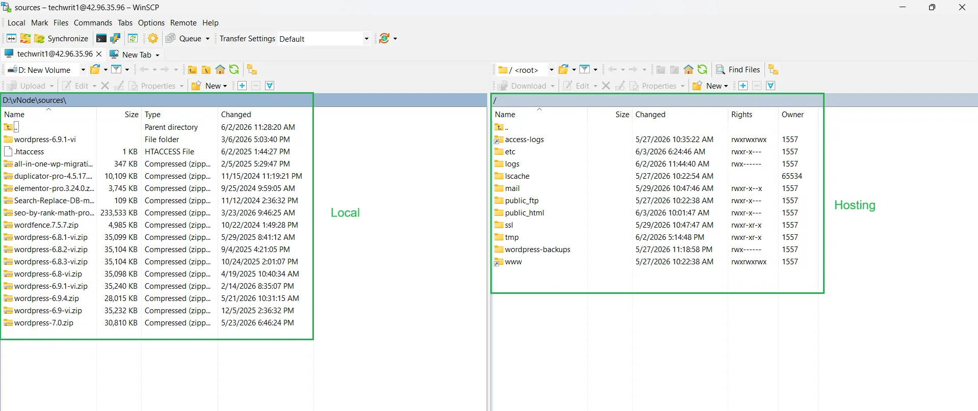 3.winscp Cpanel