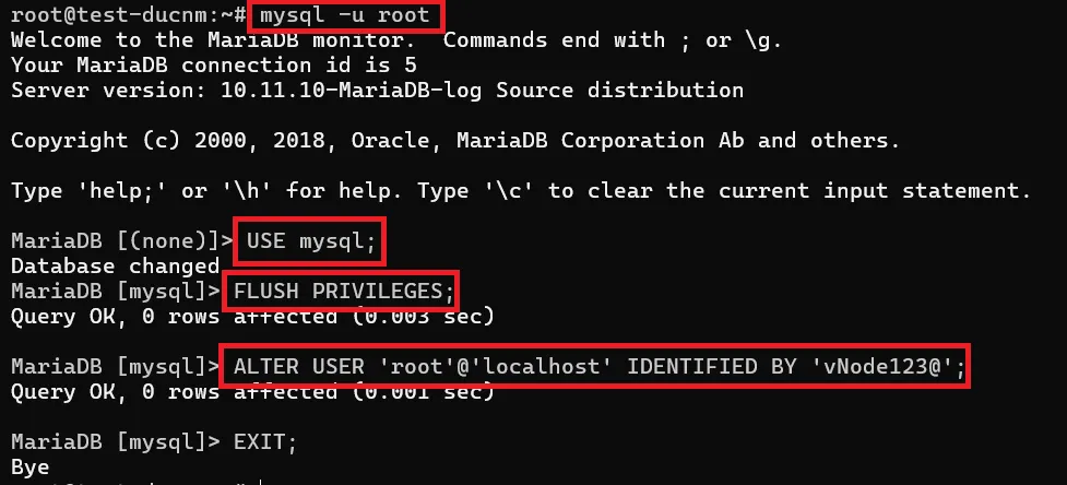 5.change Password Mysql