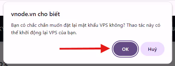 Đặt lại mật khẩu VPS