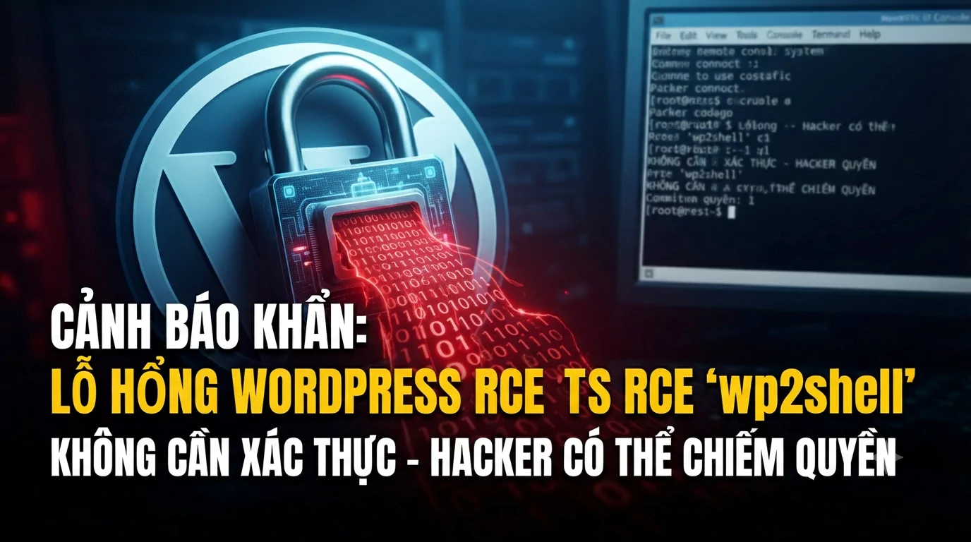 Cảnh Báo Khẩn: Lỗ Hổng WordPress RCE ‘wp2shell’ Không Cần Xác Thực Đe Dọa Hàng Loạt Website
