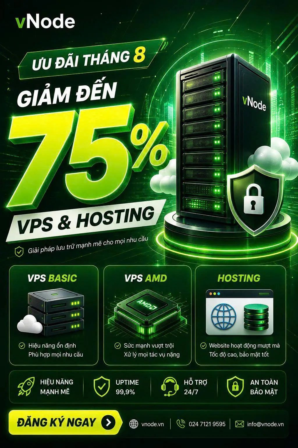 BÙNG NỔ ƯU ĐÃI THÁNG 8 – VPS & HOSTING GIẢM ĐẾN 75%!
