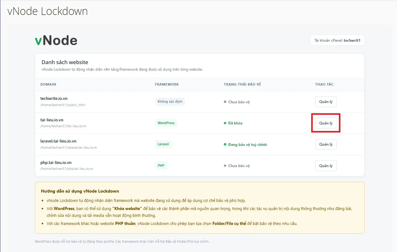 vnode lockdown