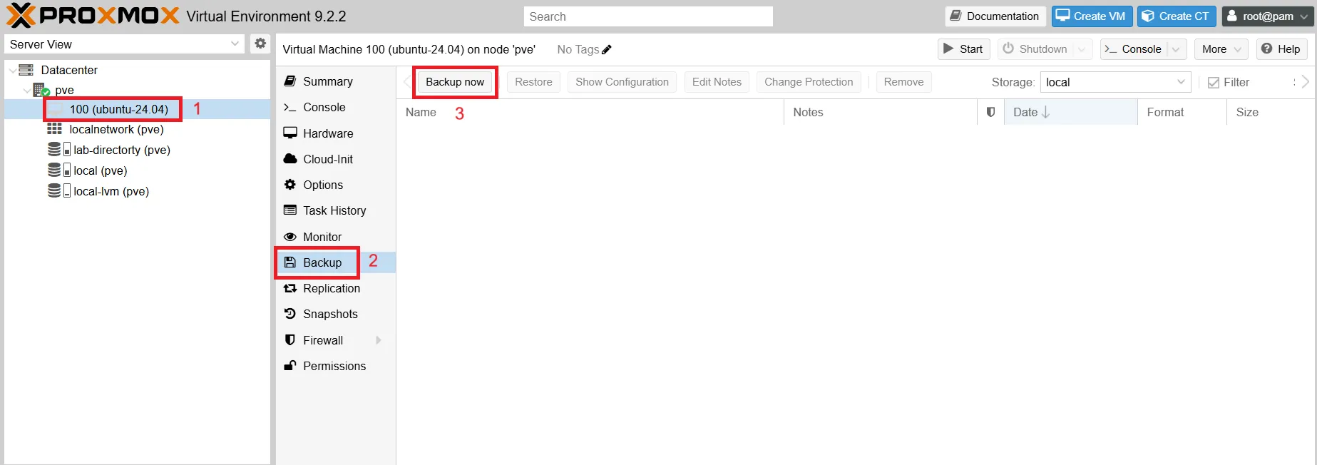 Backup Vm