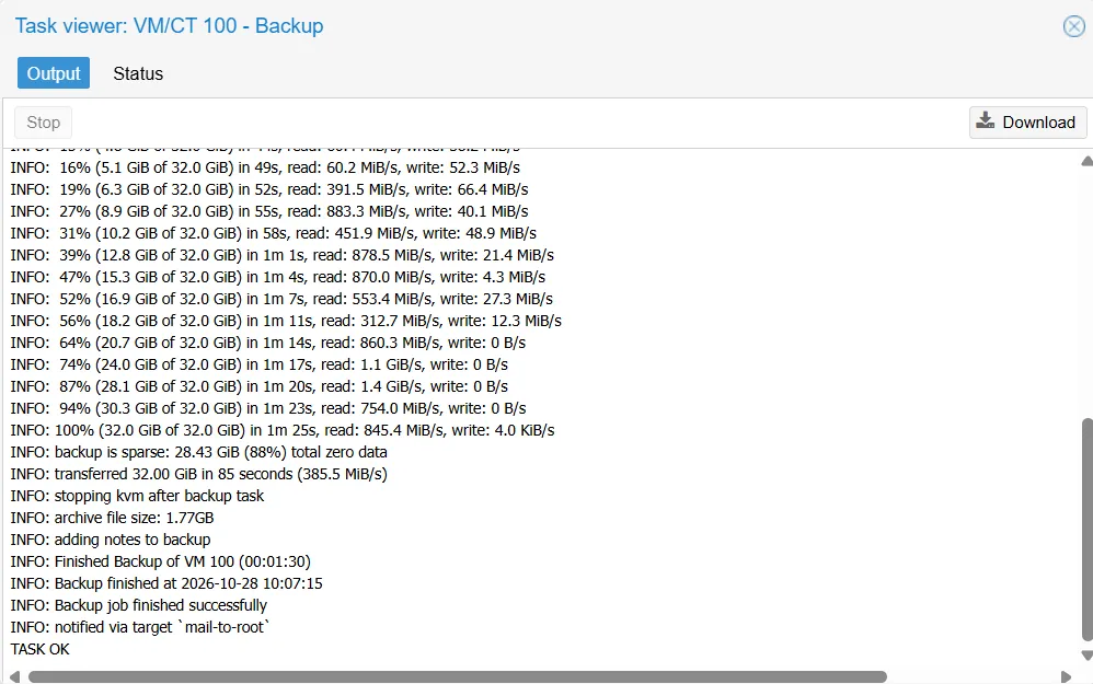 Backup Vm2
