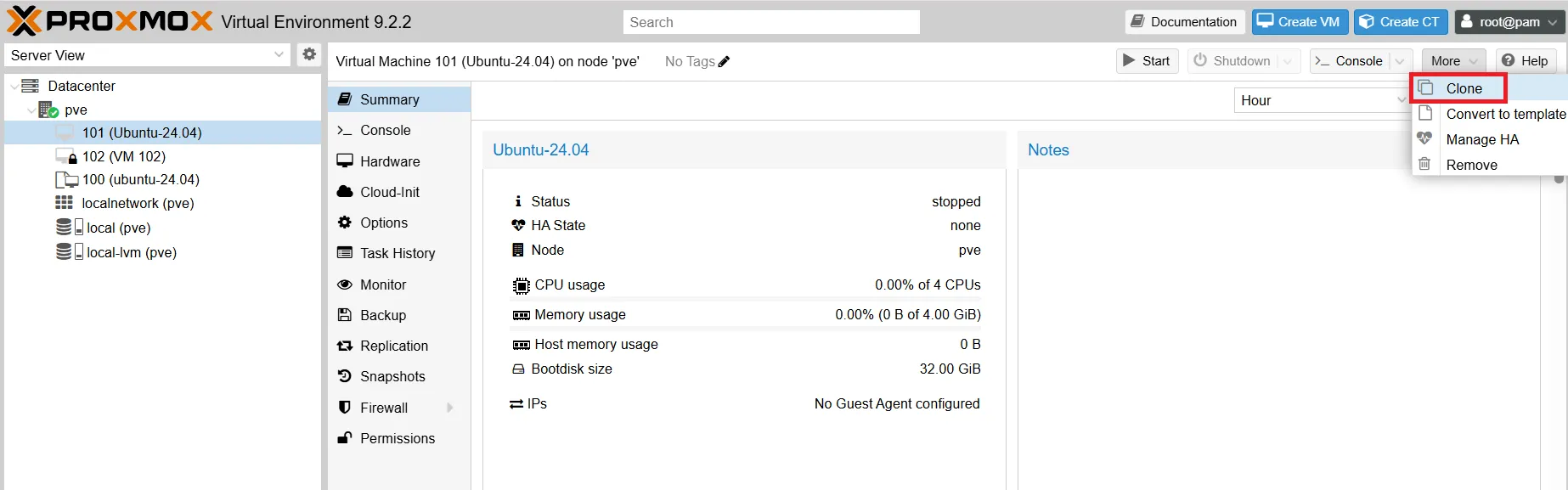 Clone Vm