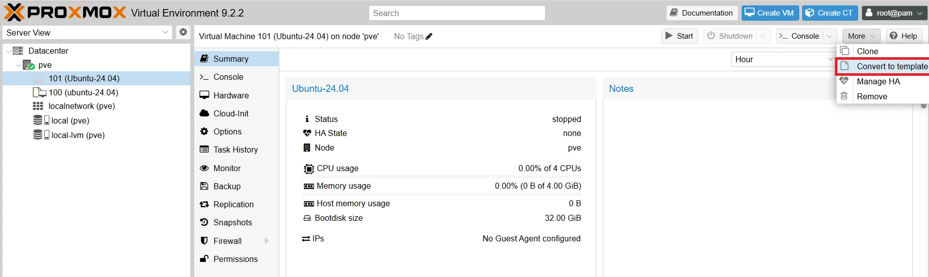 Convert Vm To Template