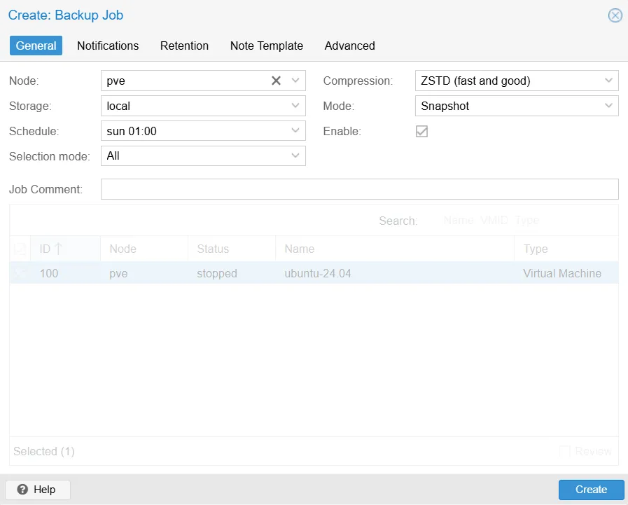 Cronjob Backup1