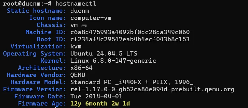 Hostnamectl