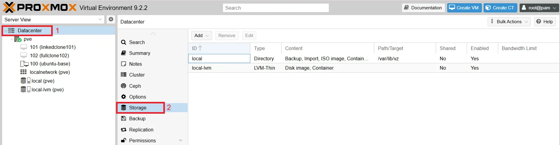 Proxmox Storage