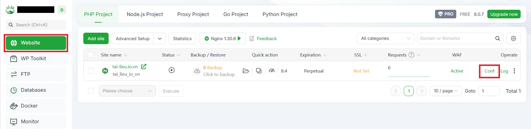 Update Php Aapanel2
